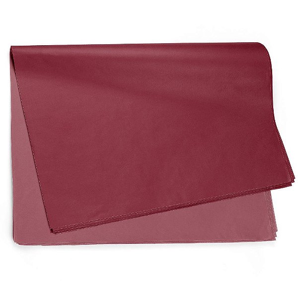 Papel Seda Lisa Vinho 49x69cm - 50 Un