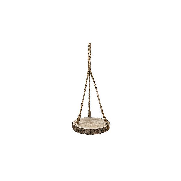 Pendente Tronco de Árvore Madeira P 23x23x3cm - 1 Un