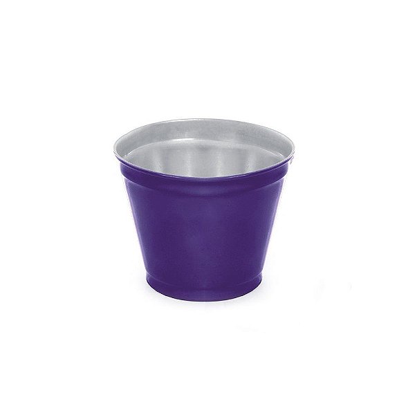 Vaso Alumínio Mini PP 5,5x7,5x7,5cm Roxo - 1 Un