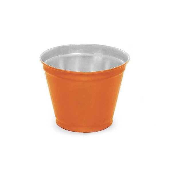 Vaso Alumínio Para Violeta P 8x12x12cm Laranja - 1 Un