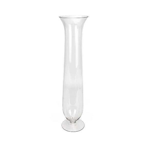 Vaso Taça Alta de Vidro com Pé Silésia G 14x14x63cm - 1 Un
