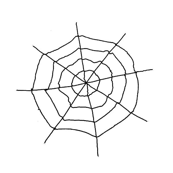 Teia de Aranha Decorativa Preta Halloween 1,38 Metros - 1 Un