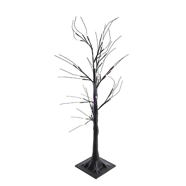 Árvore de Bétula Halloween 40 Leds Laranja 89cm - 1 Un