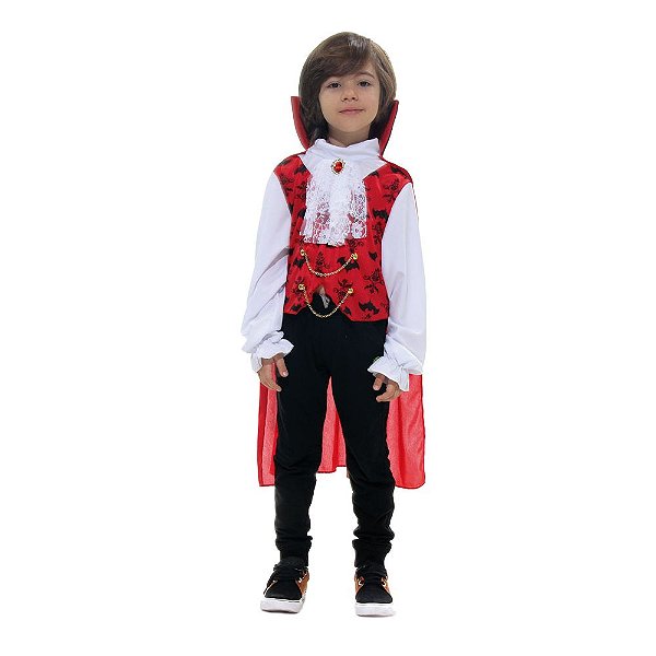 Fantasia Halloween Infantil - Drácula 4 a 7 anos - 1 Un