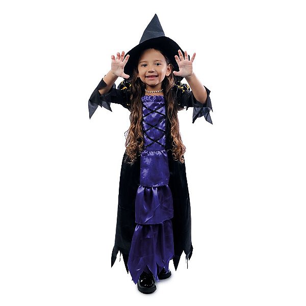 Fantasia Halloween Infantil - Bruxa Kiki 6 a 9 Anos - 1 Un