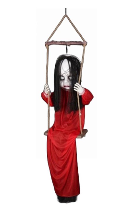 Boneca no Balanço Halloween Com Som e Luz 1,80 Metros - 1 Un