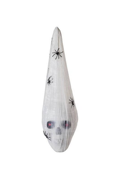 Cabeça de Caveira Halloween com Som e Luz 60cm - 1 Un