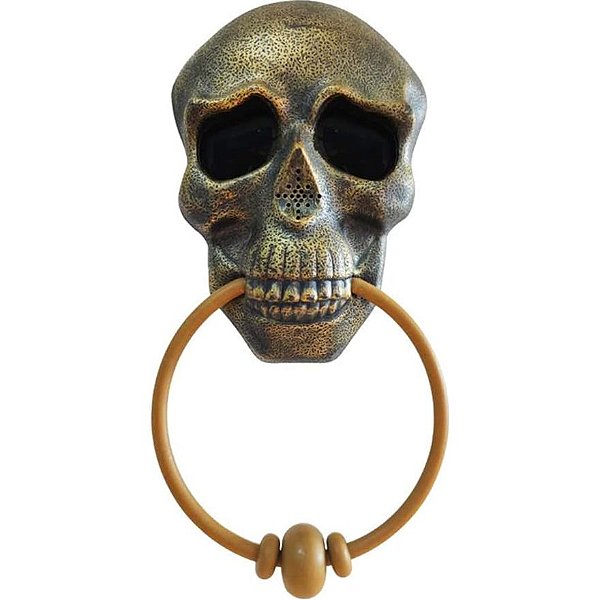 Campainha do Horror Crânio Halloween Com Som e Luz - 1 Un