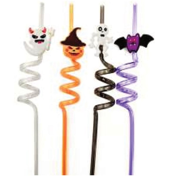 Canudo Divertido Halloween Cores Diversas H364 - 4 Un