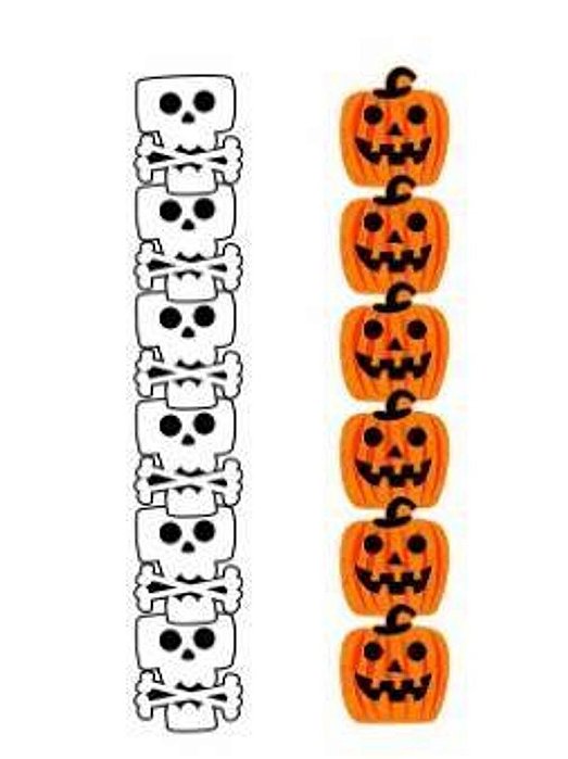 Enfeite Decorativo Caveira ou Abóbora Halloween Diversos 1,18 metros - 1 Un