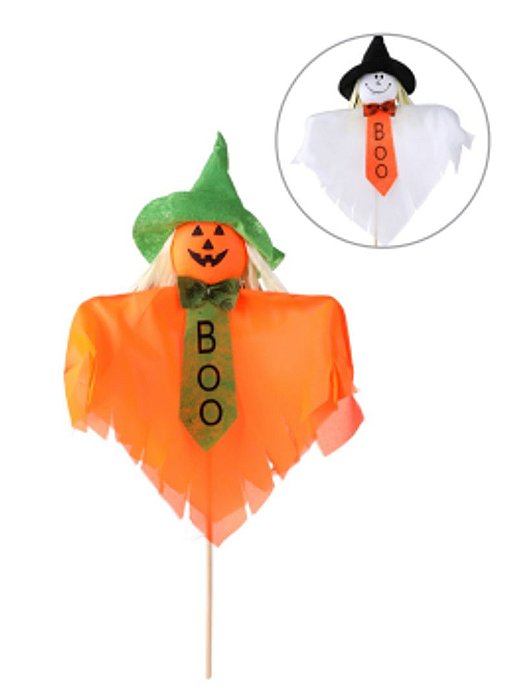 Enfeite Espantalho com Gravata Halloween Sortido 50cm - 1 Un