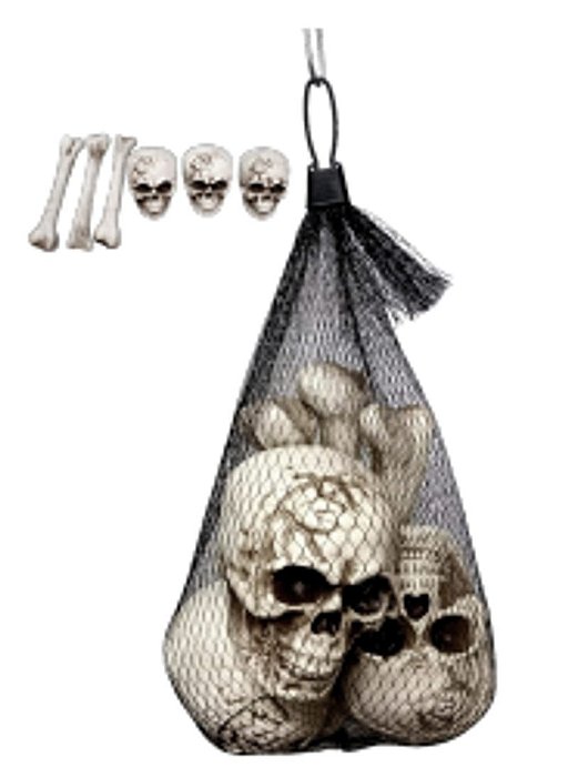 Enfeites Halloween Crânios e Ossos - Kit com 6 Un