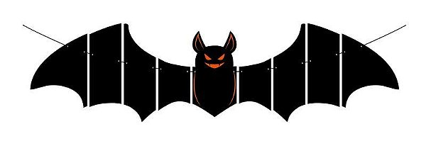 Faixa Halloween Morcego 1,50 Metros - 1 Un