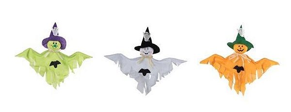 Fantasma Decorativo Halloween Diversos 38cm - 1 Un