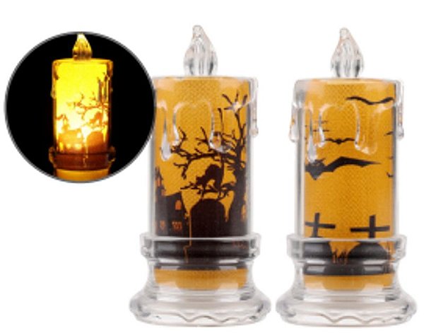 Vela de Led Noite Halloween 9,8cm - 1 Un