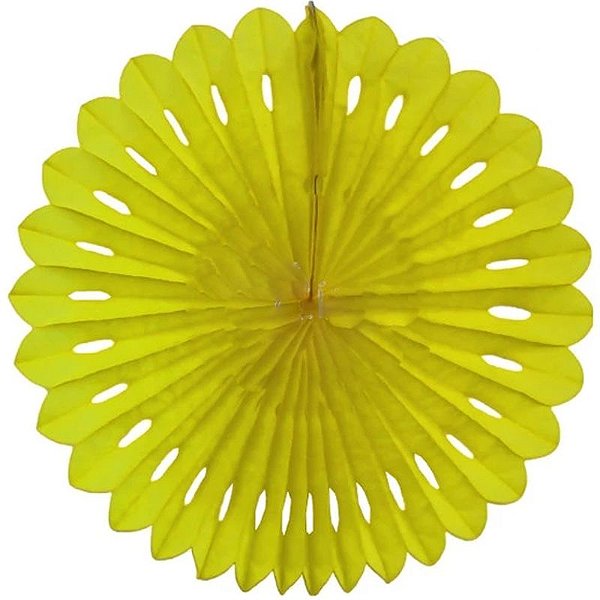 Enfeite de Papel Margarida Fiorata 63cm Amarelo Claro - 1 Un