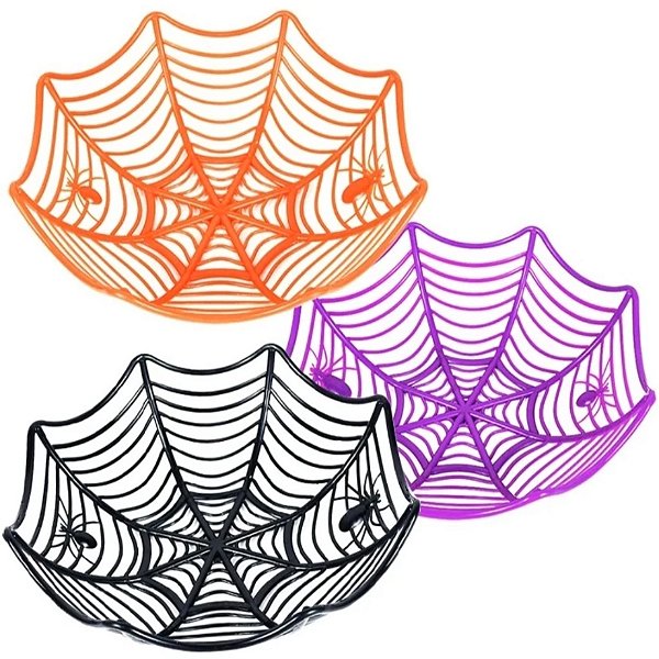 Cesta Fruteira Halloween Teia de Aranha Sortido - 1 Un