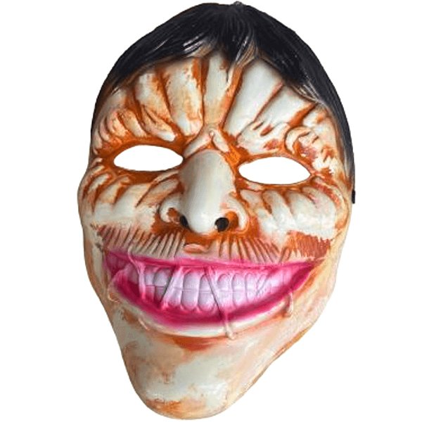 Máscara Plástica Halloween Monstro Enrugado - 1 Un