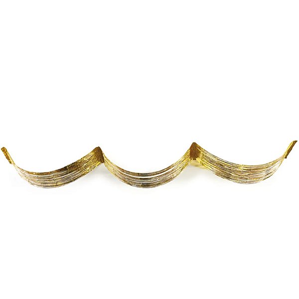 Cortina Metalizada Romana de Teto 450x30cm Ouro - 1 Un