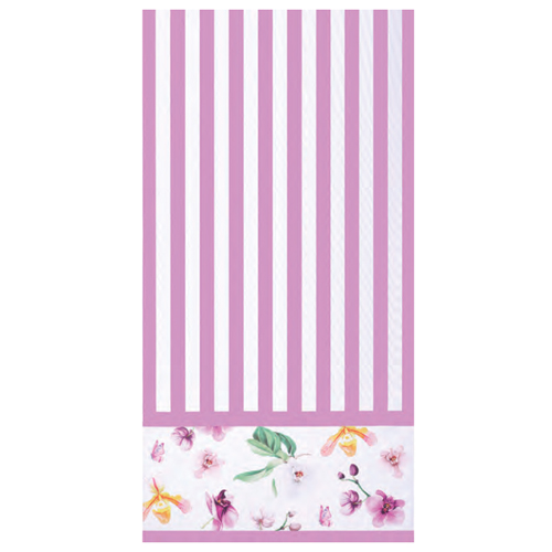 Caminho de Mesa Listras Lilás/Branco 40cmx1,80 Metros Trendy - 1 Un