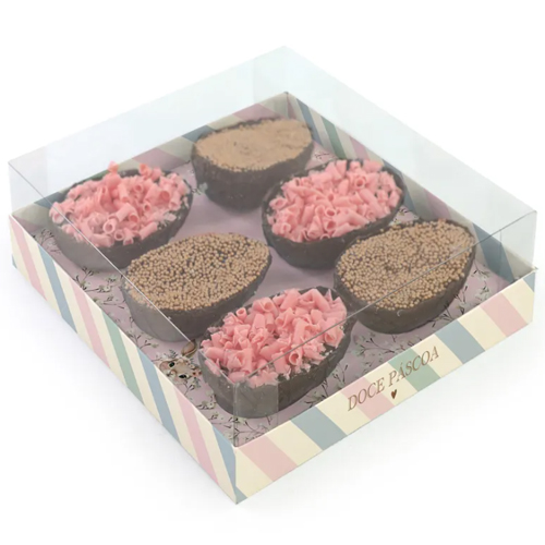 Caixa Degustação Para 6 Mini Ovos 100g Doce Páscoa - 6 Un