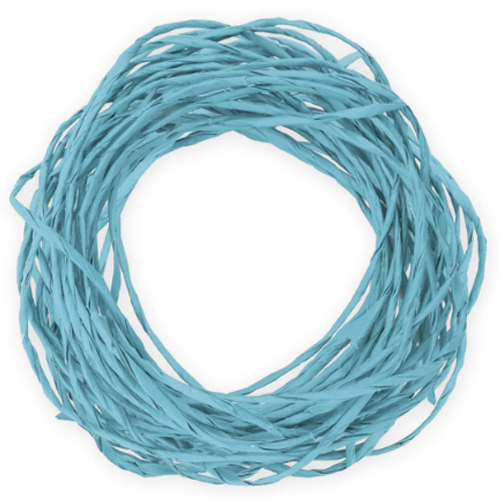 Fio Decorativo de Papel Rústico 7 Metros Liso Azul Claro - 1 Un