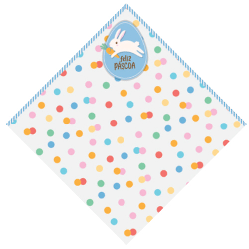Express Para Ovo Estampado 44x44cm Jump Branco - 25 Un