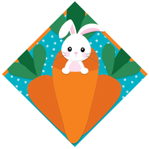 Express Para Ovo Estampado 39x39cm Carrot Azul - 25 Un