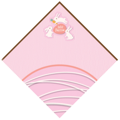Express Para Ovo Estampado 18x18cm Jump Rosa - 25 Un