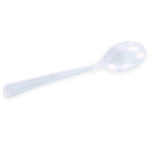 Colher Plástica de Chá Nacarada 12,5cm - 50 Un