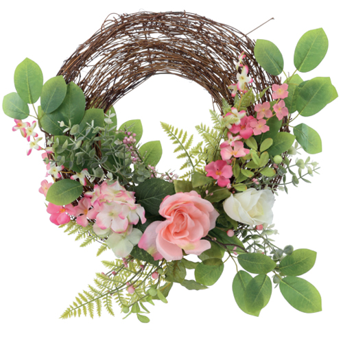 Guirlanda Decorativa com Flores Marrom/Verde Fondant 50cm - 1 Un