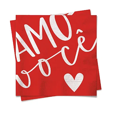 Guardanapo de Papel 32,5x32,5cm Tanto Amor - 20 Un