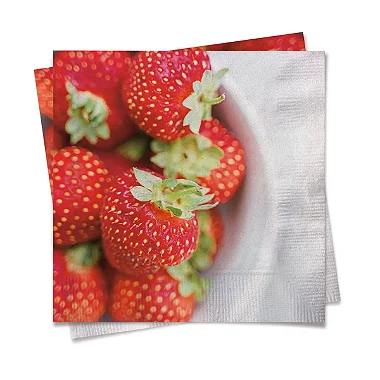 Guardanapo de Papel 32,5x32,5cm Strawberry - 20 Un