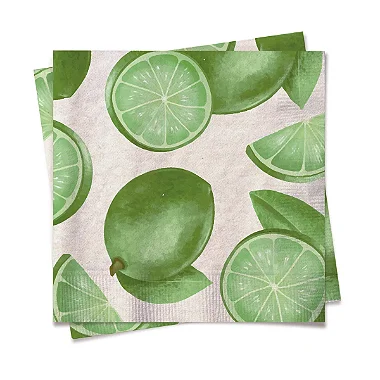 Guardanapo de Papel 32,5x32,5cm Limão Tahiti - 20 Un