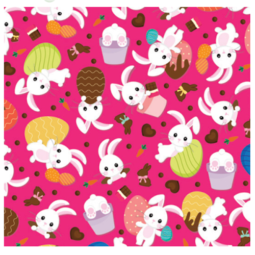 Folha Poli Páscoa Metalizado Doce Encanto Pink 69x89cm - 100 Un