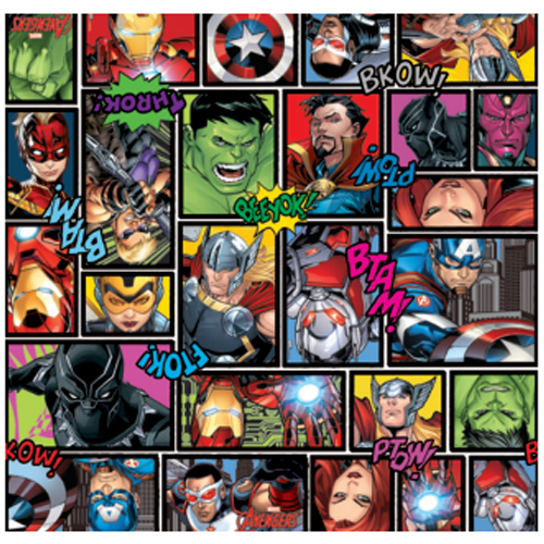 Folha Poli Licenciado 69x89cm Marvel HQ - 25 Un