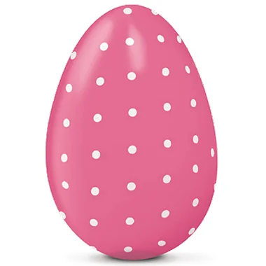 Folha Chumbo Poá Pink/Branco 10x9,7cm - 300 Un