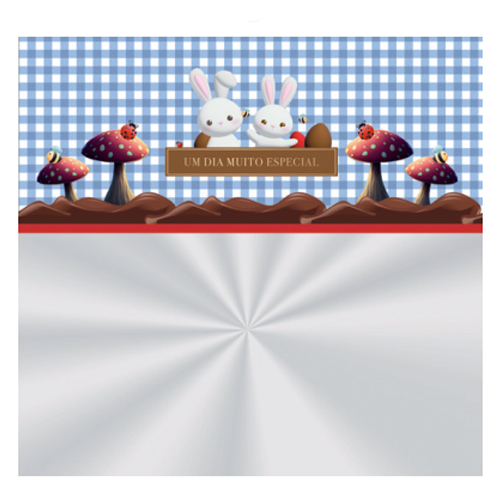 Saco Transparente Para Cesta 60x75cm Contos de Páscoa Barrado - 25 Un