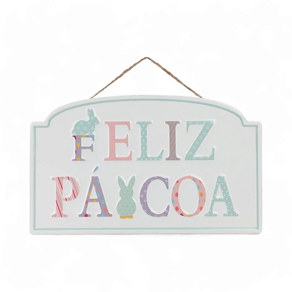 Quadro Decorativo Feliz Páscoa Para Pendurar Clr - 1 Un