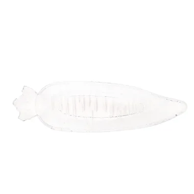 Petisqueira Decorativa Cenoura Incolor Glass 3,5x7,5x26cm - 1 Un