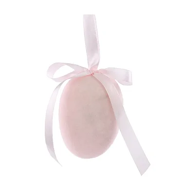 Ovo Decorativo Para Pendurar Flocado Rosa Flocked 12,5cm - 1 Un