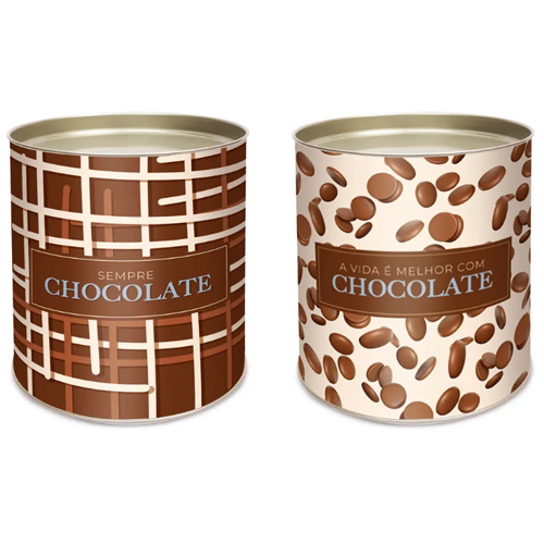 Lata Para Ovo Rígida 500g Páscoa Cobertura Composê 12,5x22cm - 12 Un