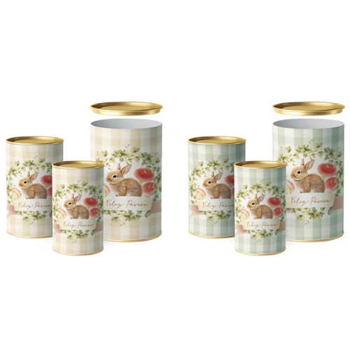 Lata Para Ovo Rígida 500g Páscoa Breeze Composê 12,5x22cm - 12 Un
