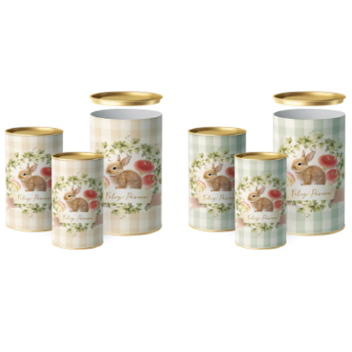 Lata Para Ovo Rígida 250g Páscoa Breeze Composê 9x16,5cm - 12 Un