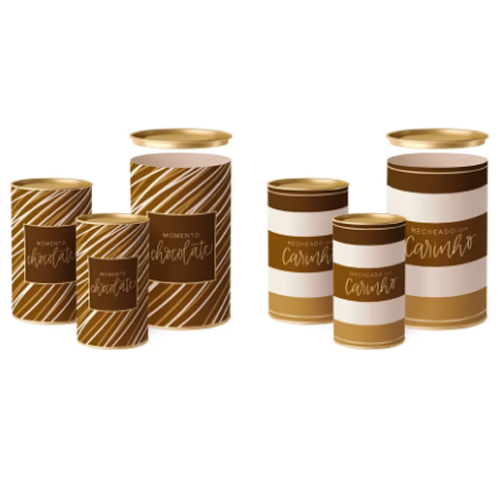 Lata Para Ovo 500g Páscoa Tons de Chocolate Composê 22x12,5cm - 12 Un