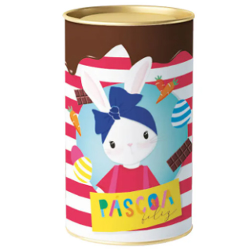 Lata Para Ovo 500g Páscoa Brilho Vermelho 22x12,5cm - 12 Un