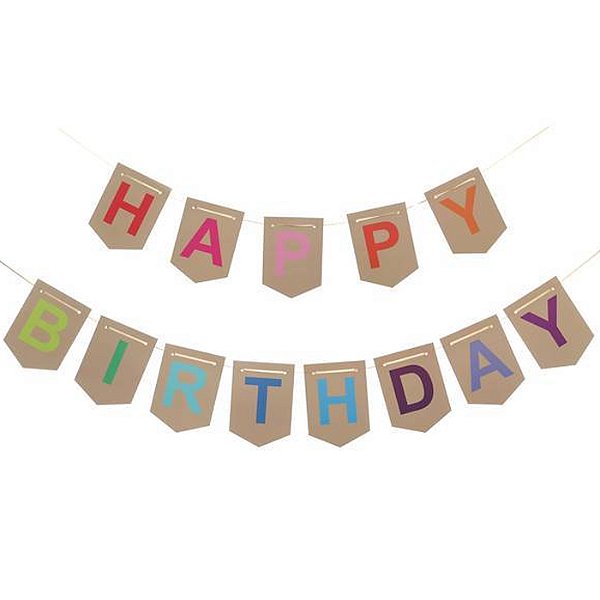 Faixa Happy Birthday Colorida HA497 - 1 Un