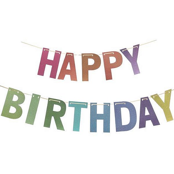 Faixa Happy Birthday Colorida HA494 - 1 Un