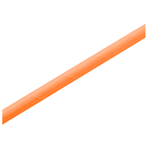 Canudo de Papel Liso 19,5cm Laranja - 12 Un
