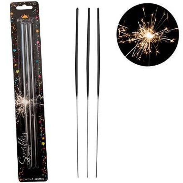Vela Sparkles Estrelinha 25cm - 3 Un